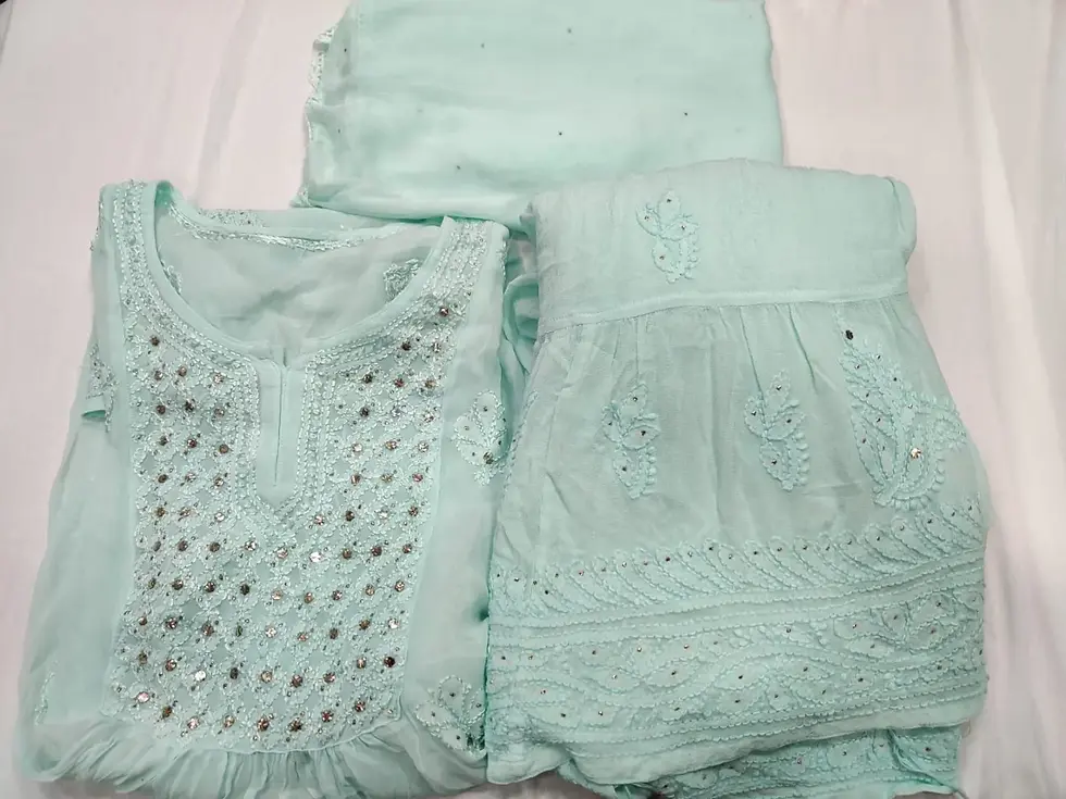 Thumbnail: Pure viscose  short kurta Gharara set 
