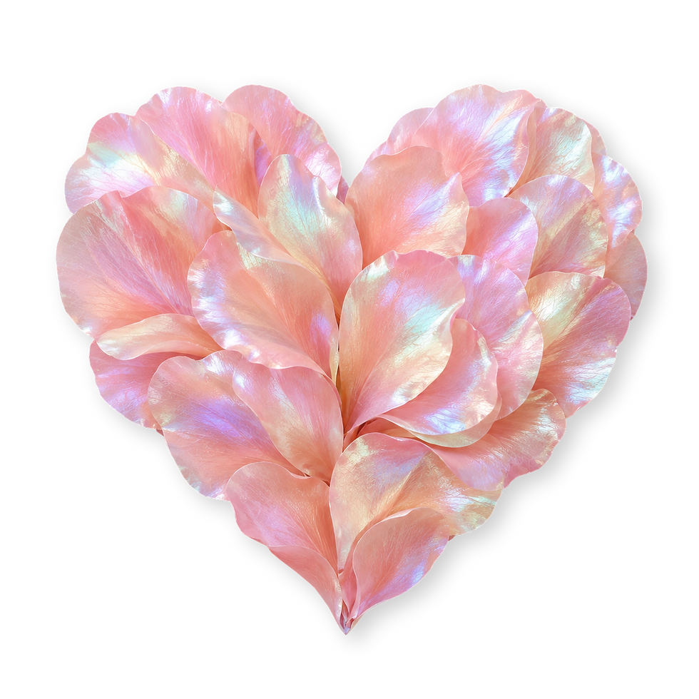 Iridescent Petal Heart Work image