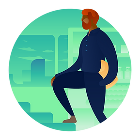 Illustration of a man thinking