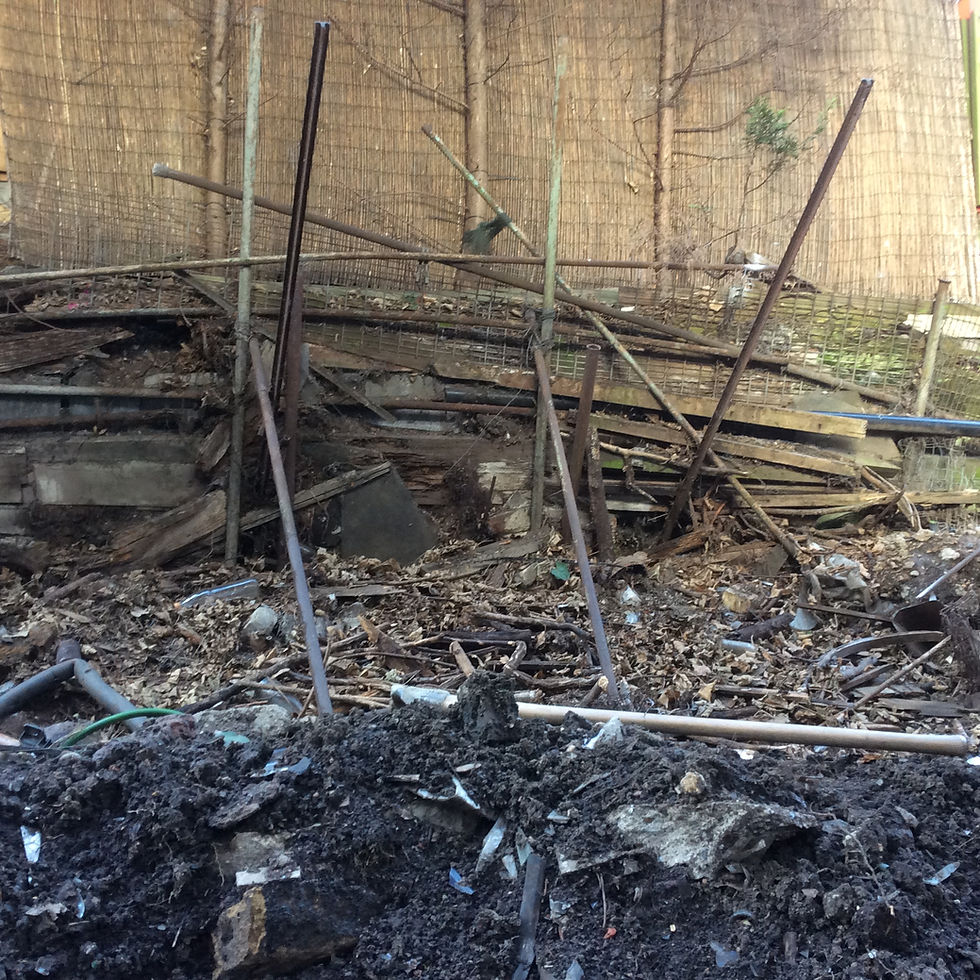 Original state of back of garden Muswell Hill, London, N10