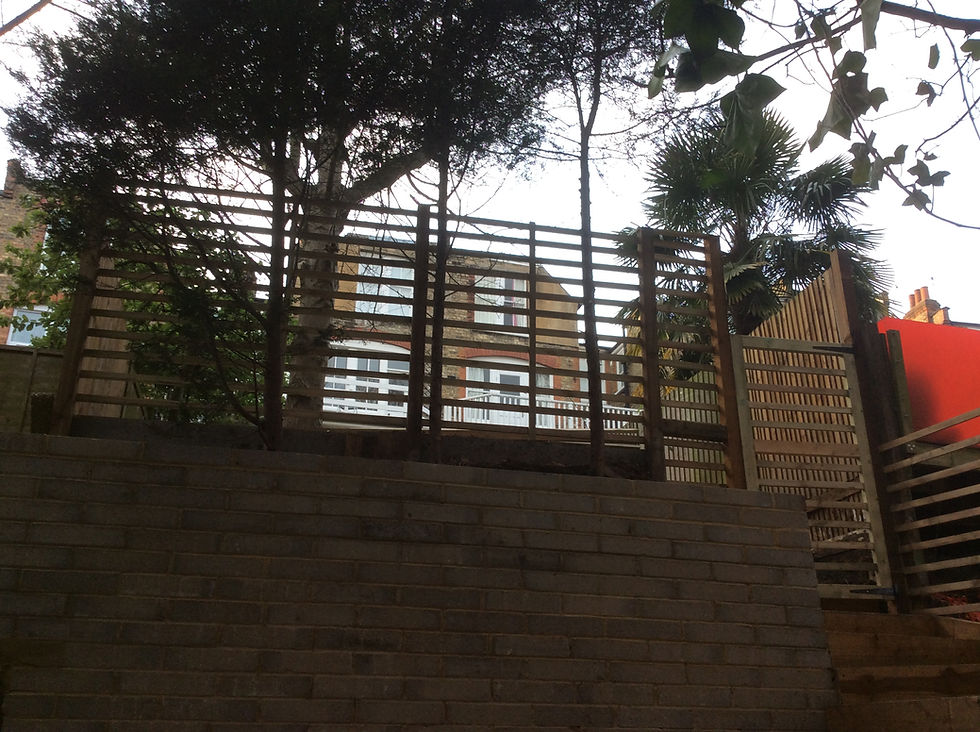 contemporary horizontal fence Muswell Hill, London, N10
