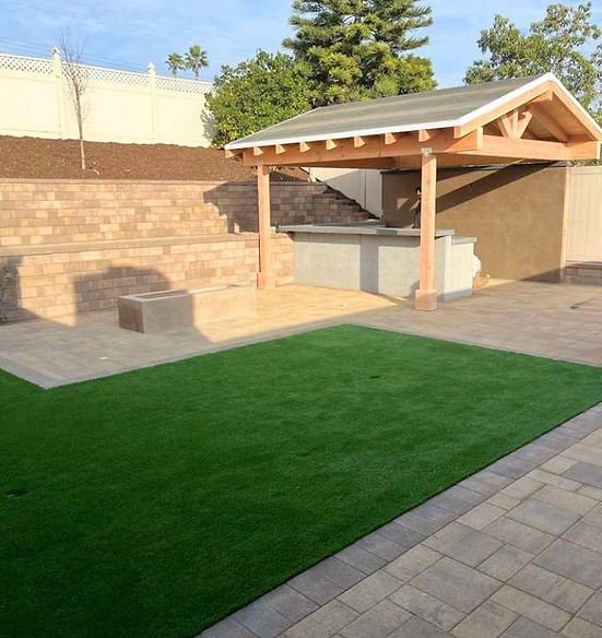 Project Nava Full Backyard Transformation Retaining Walls Paver Patio Pergola & Outdoor Kitchen