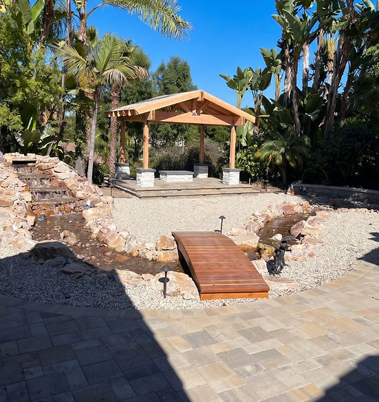 Project Nava Natural Pond Rock Waterfall & Pergola Build