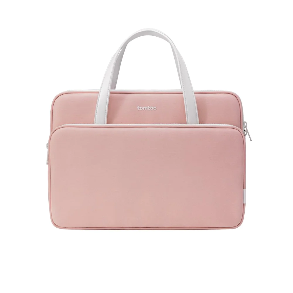 Tomtoc Handbag สี Pink กระเป๋ากันกระแทกรอบด้าน กระเป๋ากันงอ กันน้ำ กระเป๋าถือใส่ MacBook