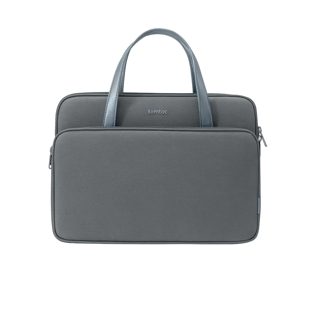 Tomtoc Handbag สี Grey กระเป๋ากันกระแทกรอบด้าน กระเป๋ากันงอ กันน้ำ กระเป๋าถือใส่ MacBook