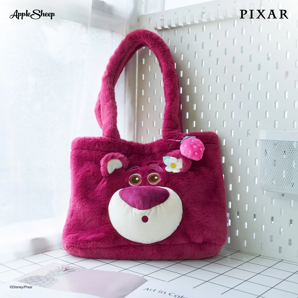 กระเป๋าผ้า กระเป๋าขนนุ่มนิ่ม กระเป๋า Lotso ลิขสิทธิแท้ Disney Pixar กระเป๋าใส่ของ กระเป๋าน่ารักๆ
