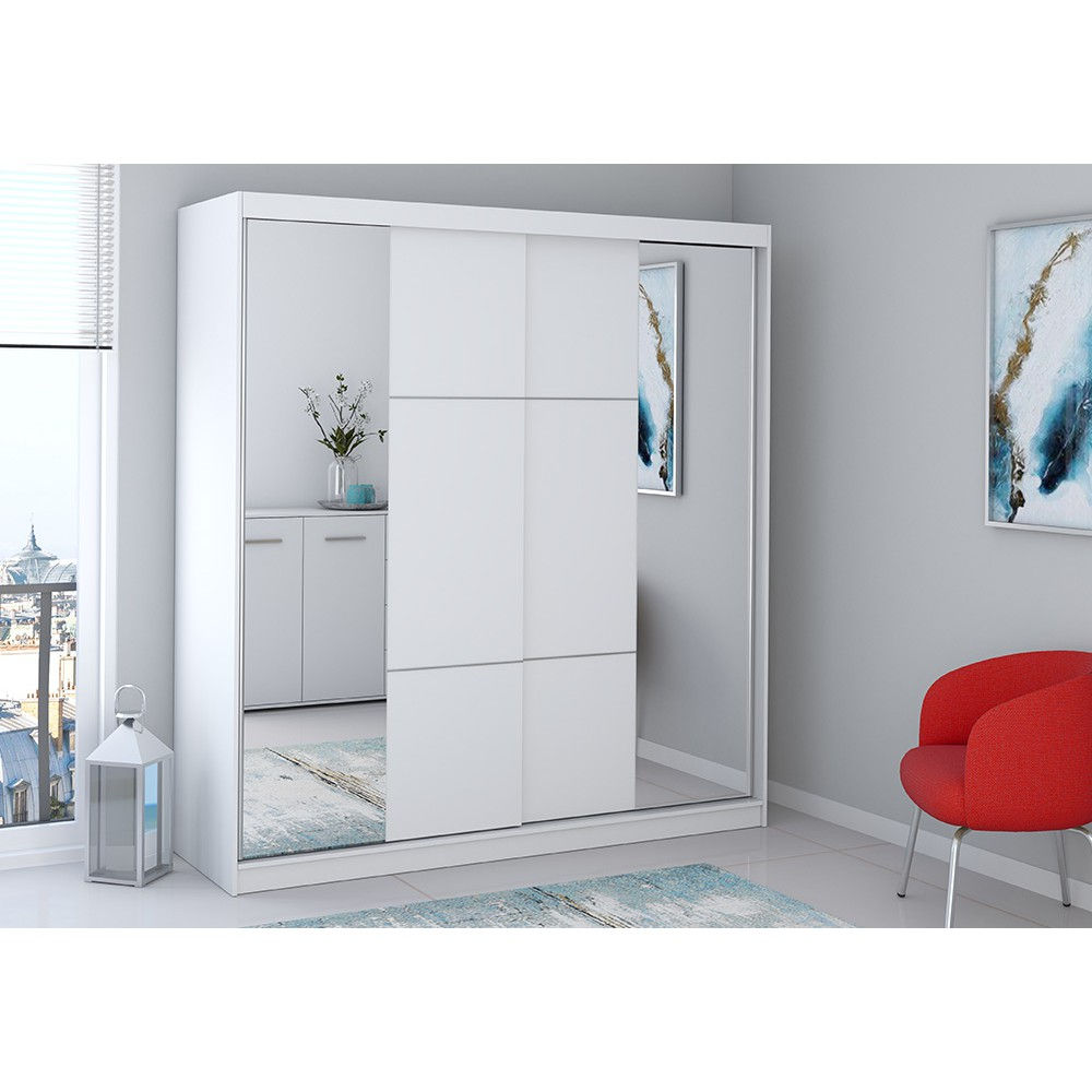 ARMOIRES MULTI 38 203 CM AVEC 2 MIROIRS