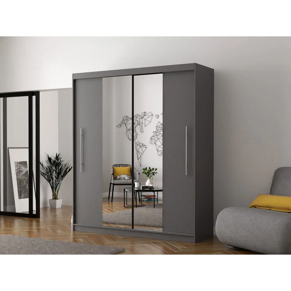 ARMOIRES PENDERIE SAMEK 204CM AVEC MIROIR