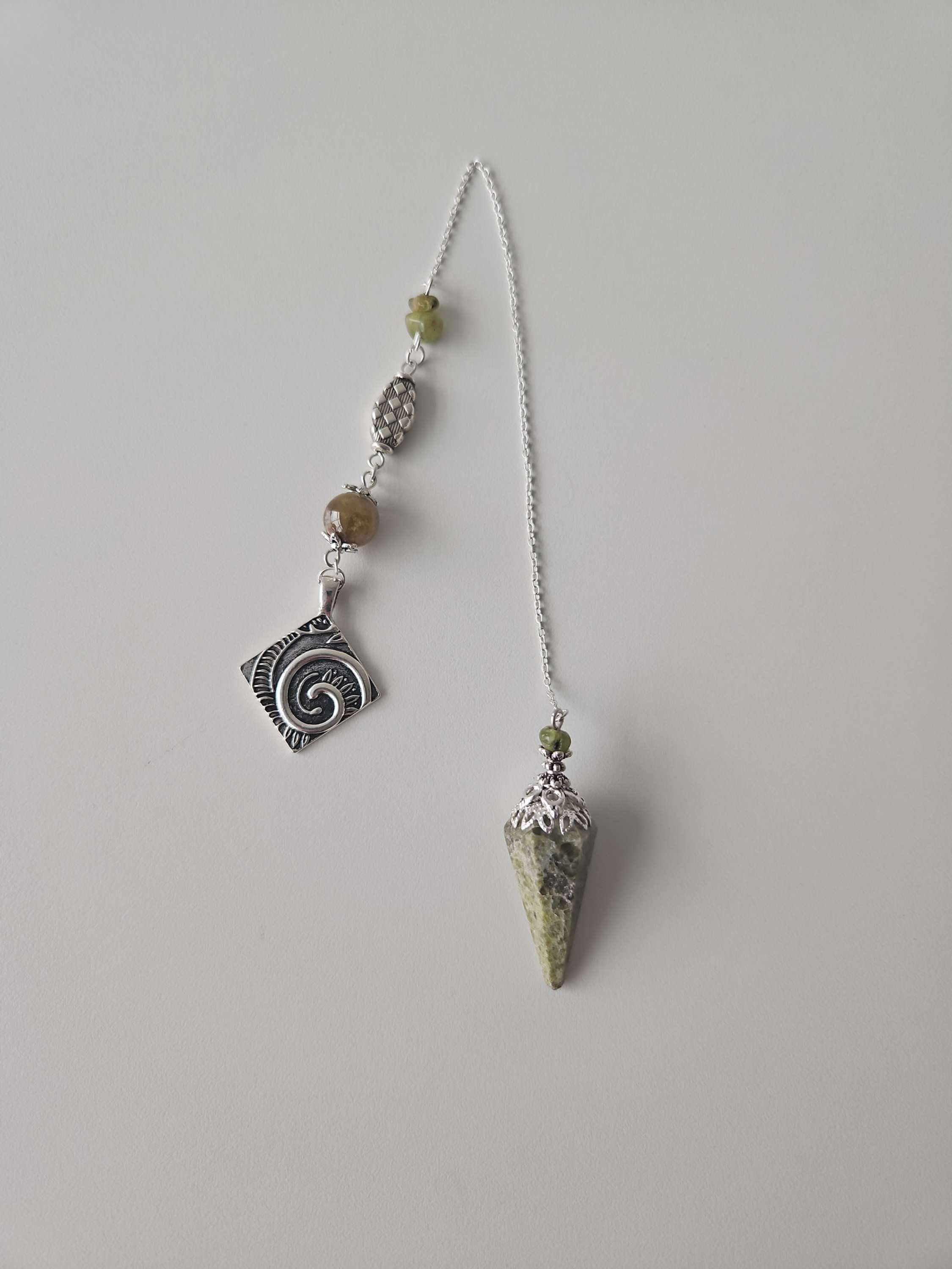 Vesuvianite Heart Path Pendulum 