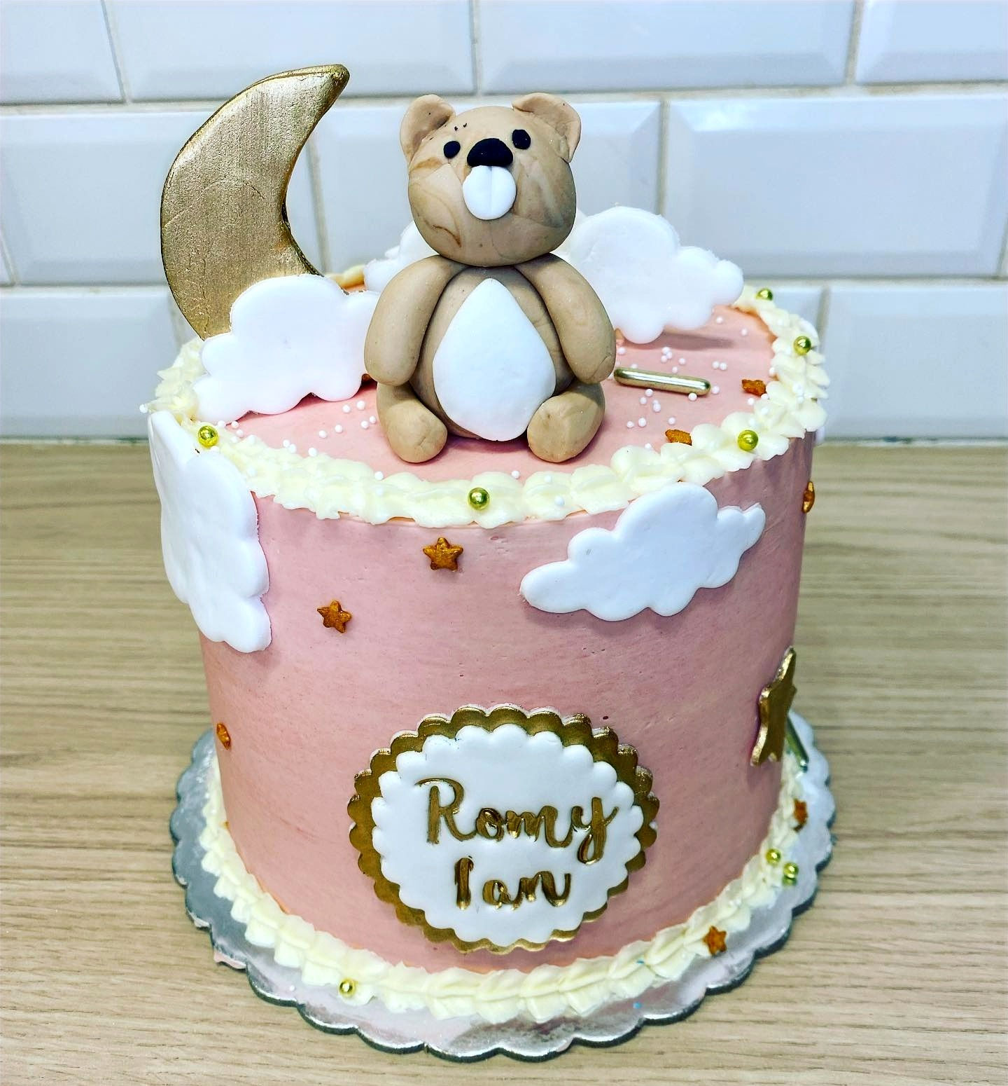 Layer cake "ourson/rose" - 8/10 parts