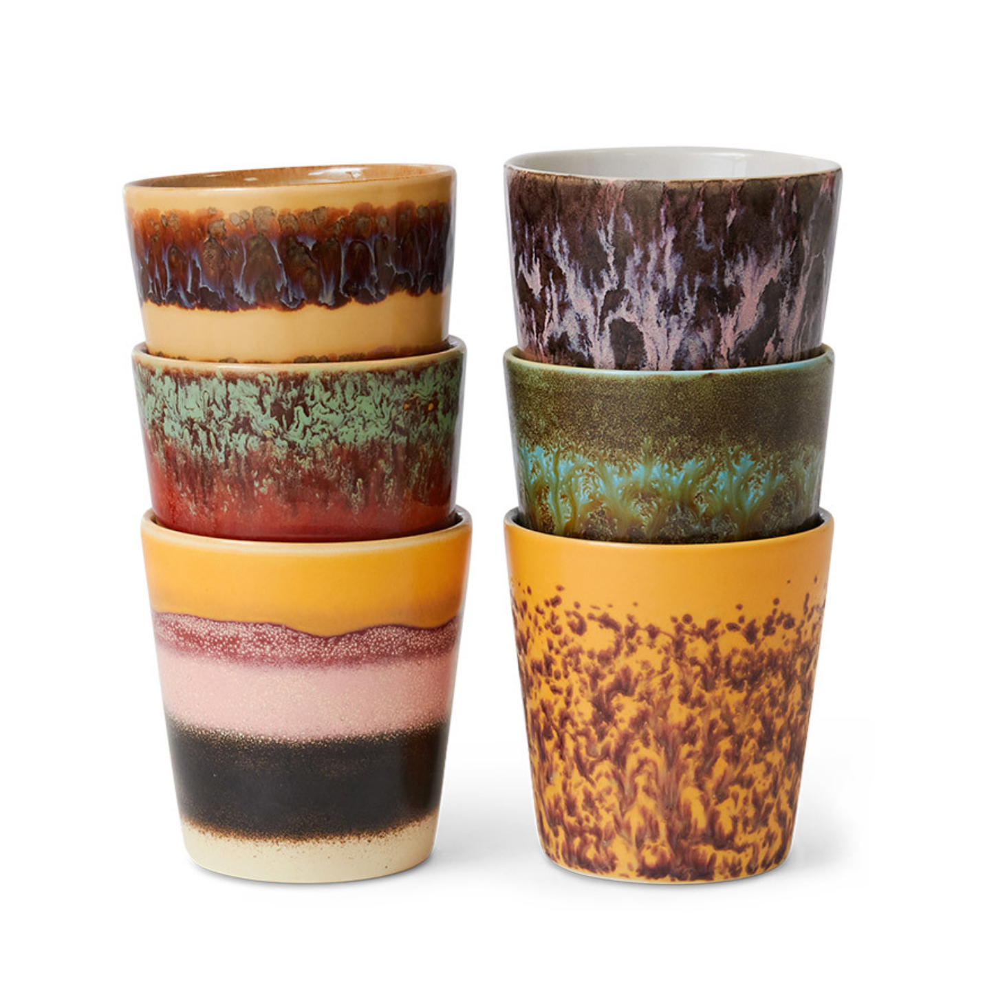 HKLIVING 70s ceramics: coffee mugs: valley