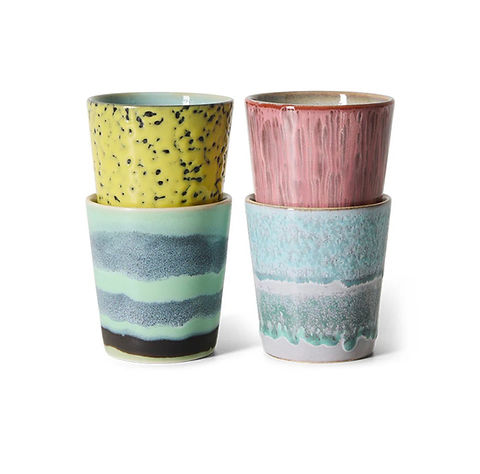 HKLIVING 70s ceramics coffee mugs: Artistic