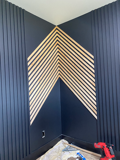 Chevron Corner - Motor City Designworks | Detroit Interior Design
