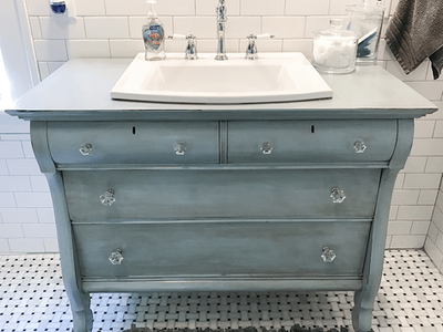 Finished Vanity - Detroit Interior Design