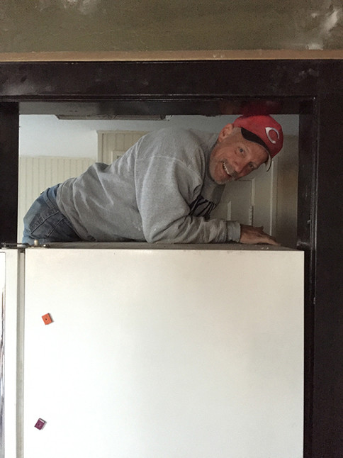 Maneuvering around Fridge during kitchen renovation - Interior Design Lansing Michigan
