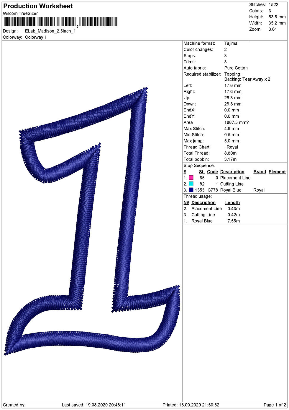 Thumbnail: Madison Applique Font. BX+10 Formats. Block Machine Embroidery