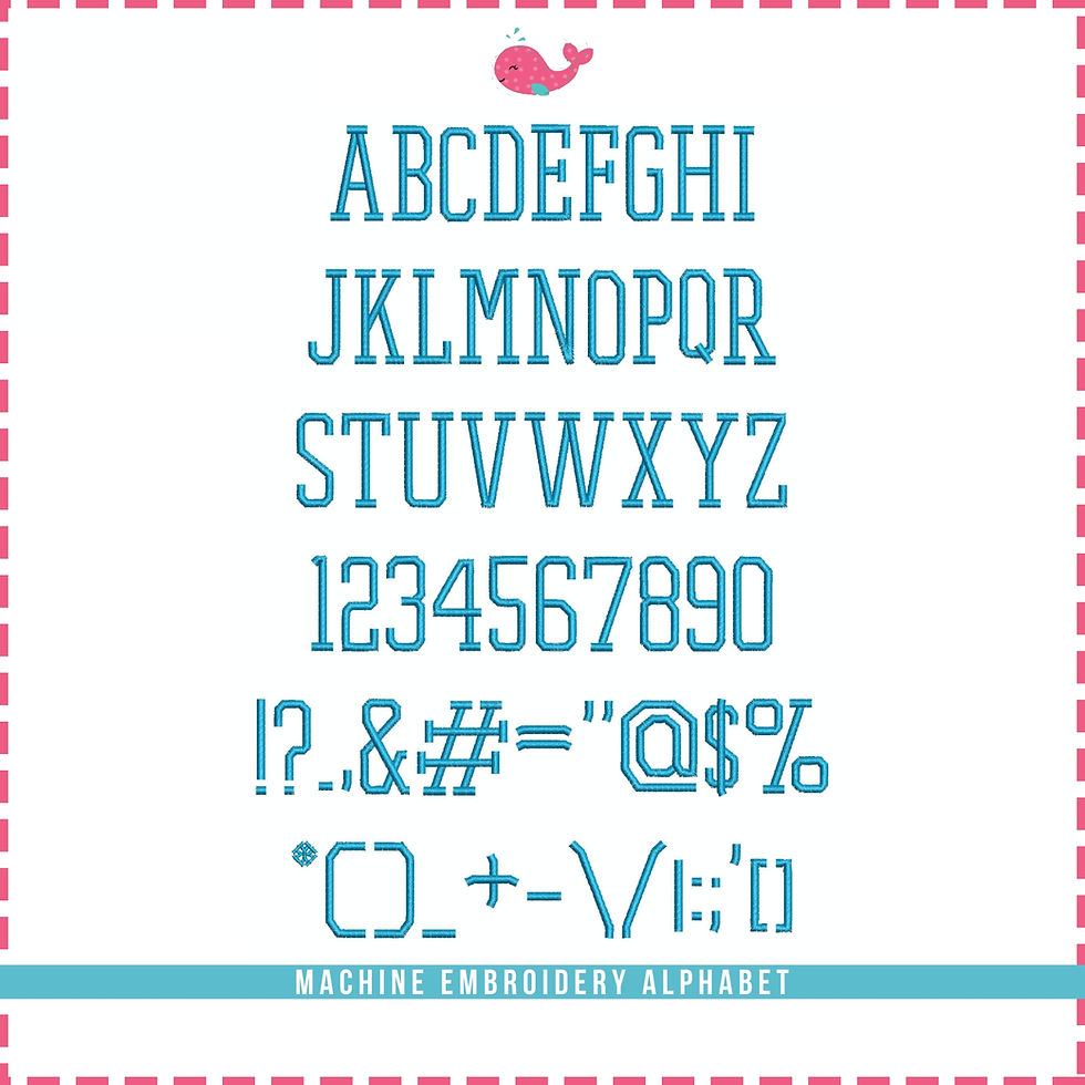Thumbnail: Promesh Embroidery Font. BX+10 Formats. Block Machine Embroidery