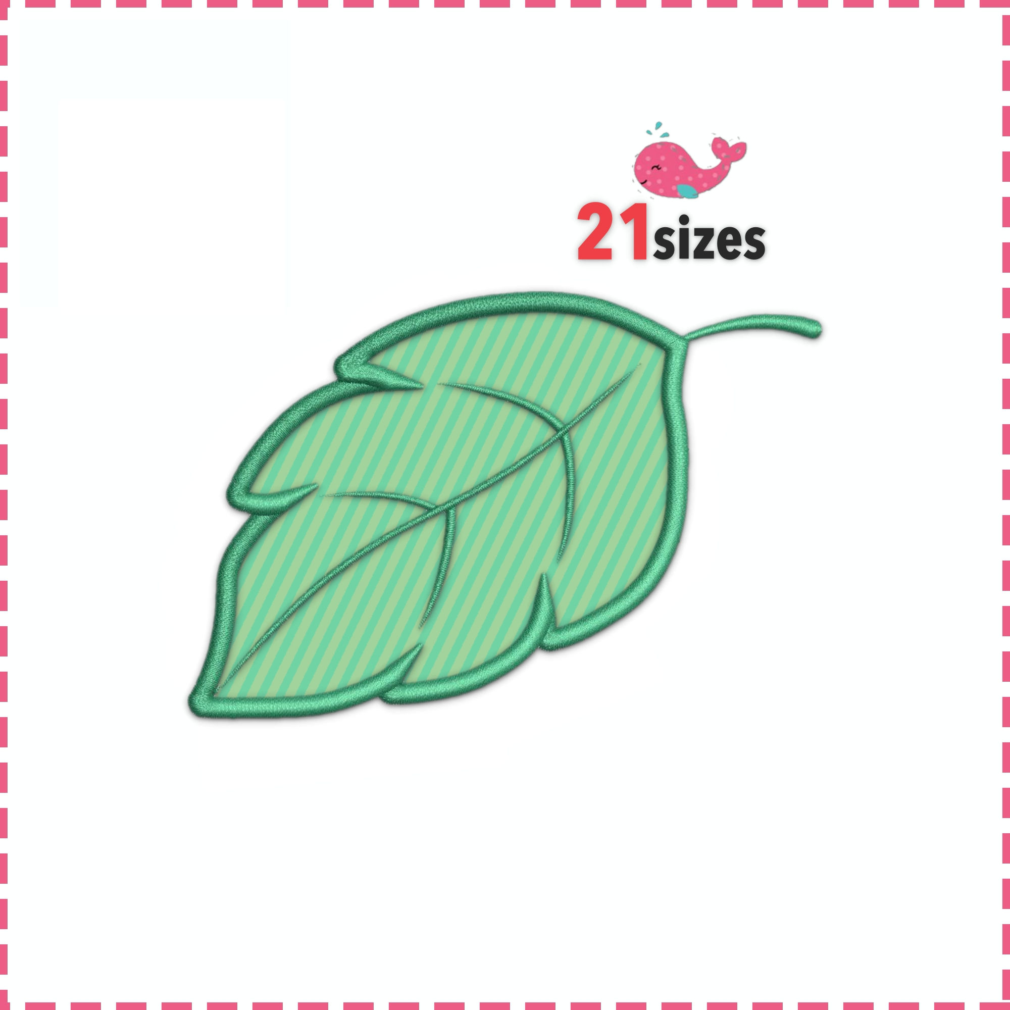 Leaf Appliqué. Machine Embroidery Applique Design.