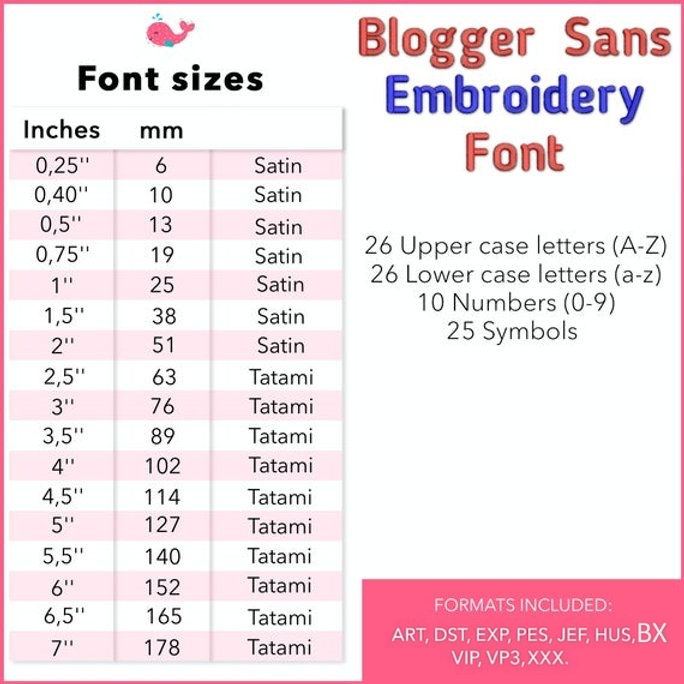 Thumbnail: Blogger Sans Embroidery Font. BX+10 Formats. Machine Embroidery Alphabet Design