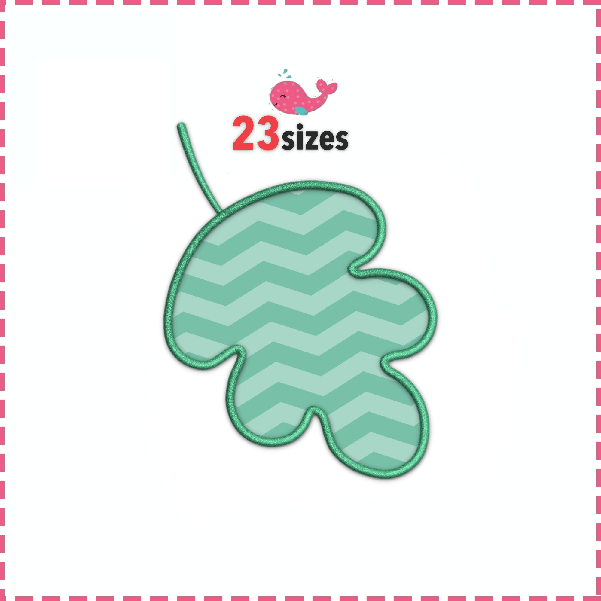 Leaf Appliqué. Machine Embroidery Applique Design.