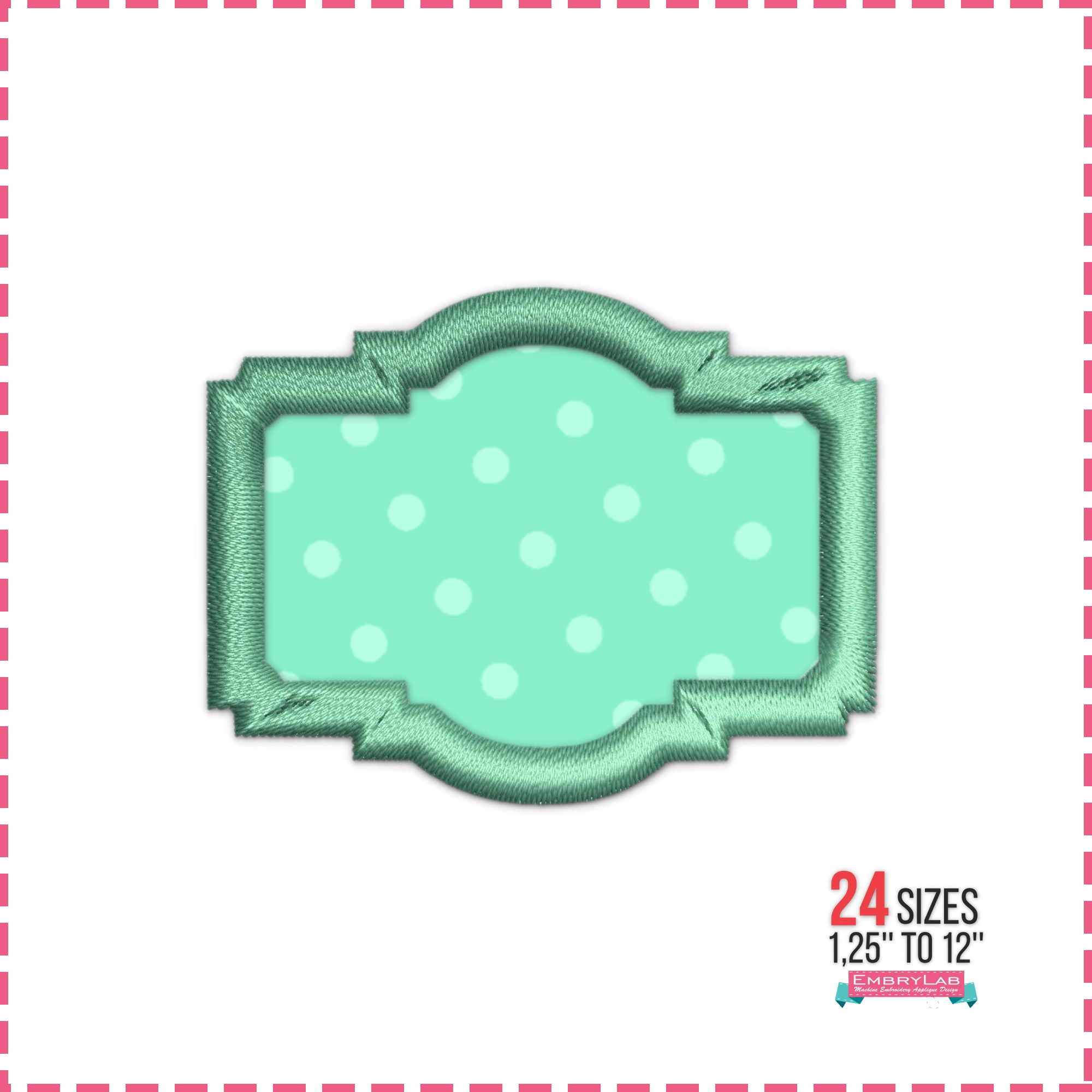 Frame Applique Design. Machine Embroidery Design. Digital Download