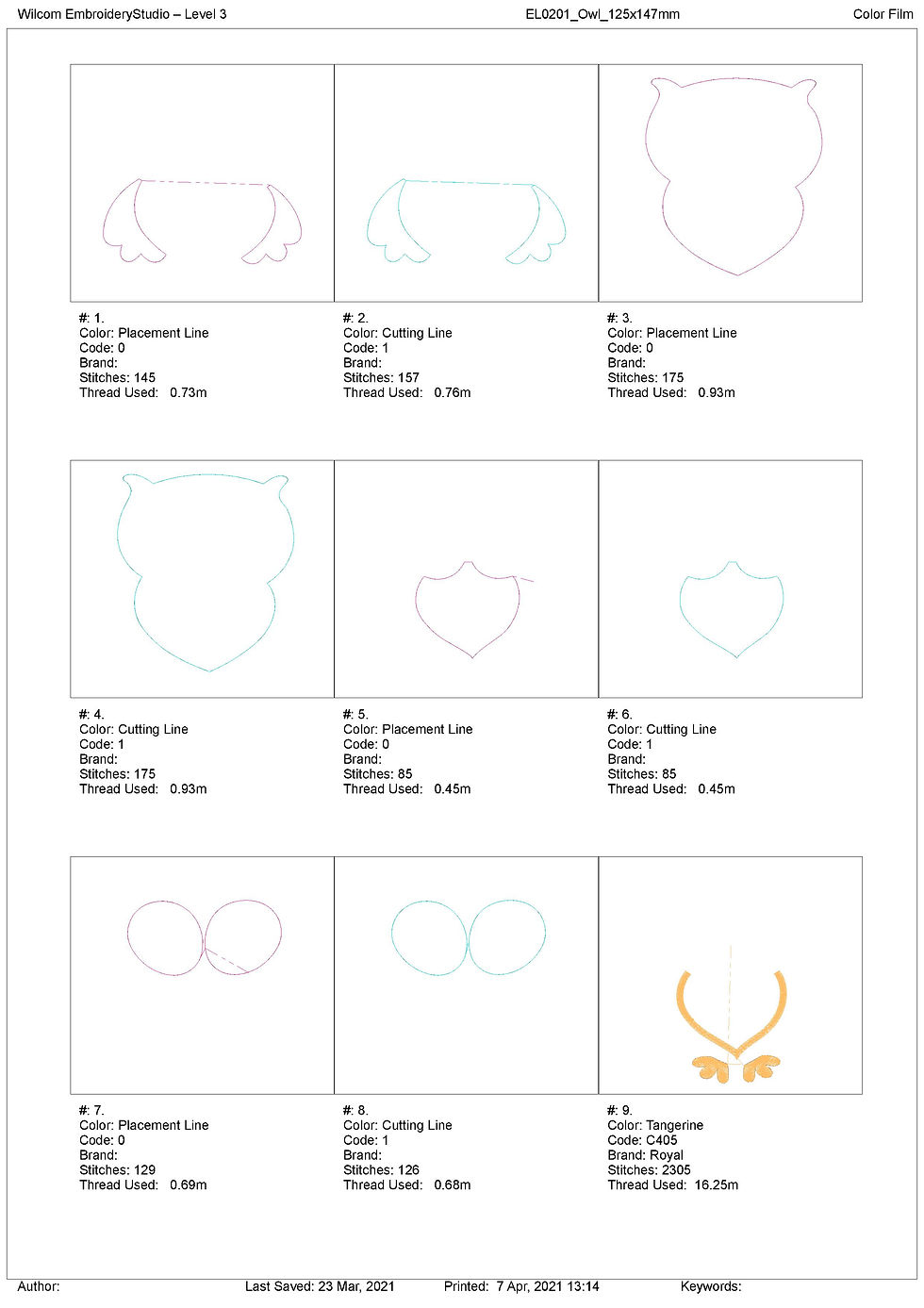 Thumbnail: Owl Appliqué. Machine Embroidery Applique Design.