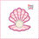 Thumbnail: Shell with pearl Appliqué. Machine Embroidery Applique Design.