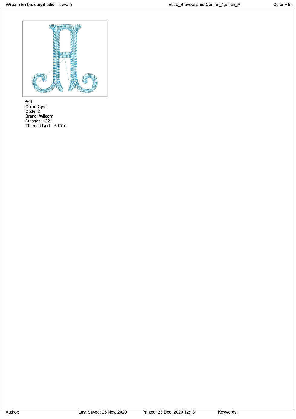 Thumbnail: Brave Grams Monogram Font. BX+10 Formats. Block Machine Embroidery