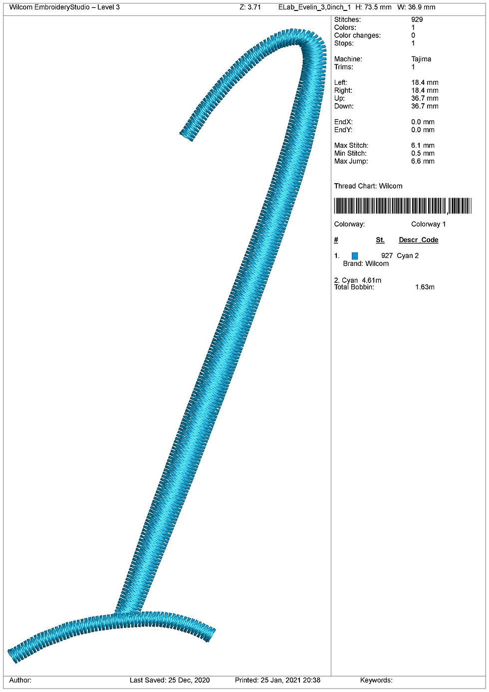 Thumbnail: Evelin Font. BX+10 Formats. Block Machine Embroidery