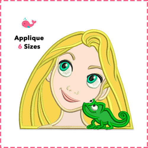 Rapunzel Appliqué. Tangled. Machine Embroidery Applique Design. Digital