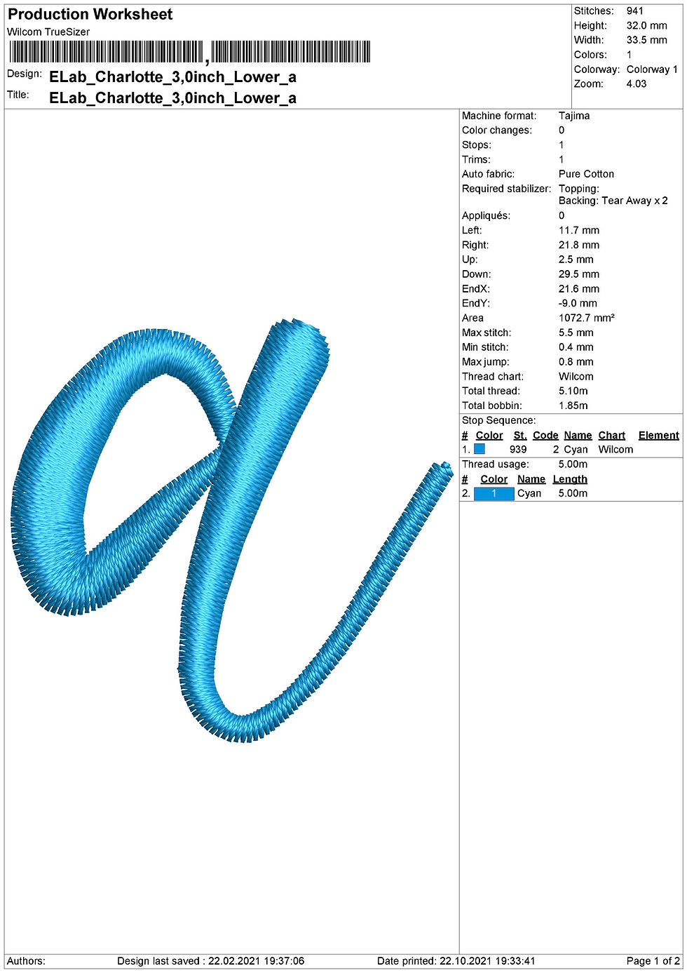 Thumbnail: Charlotte Embroidery Font. BX+10 Formats. Machine Embroidery