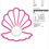 Thumbnail: Shell with pearl Appliqué. Machine Embroidery Applique Design.