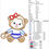 Thumbnail: Sailor Monkey girl Appliqué. Machine Embroidery Applique Design
