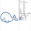 Thumbnail: Whale Appliqué. Machine Embroidery Applique Design