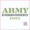 Thumbnail: Army Embroidery Font. BX+10 Formats. Machine Embroidery