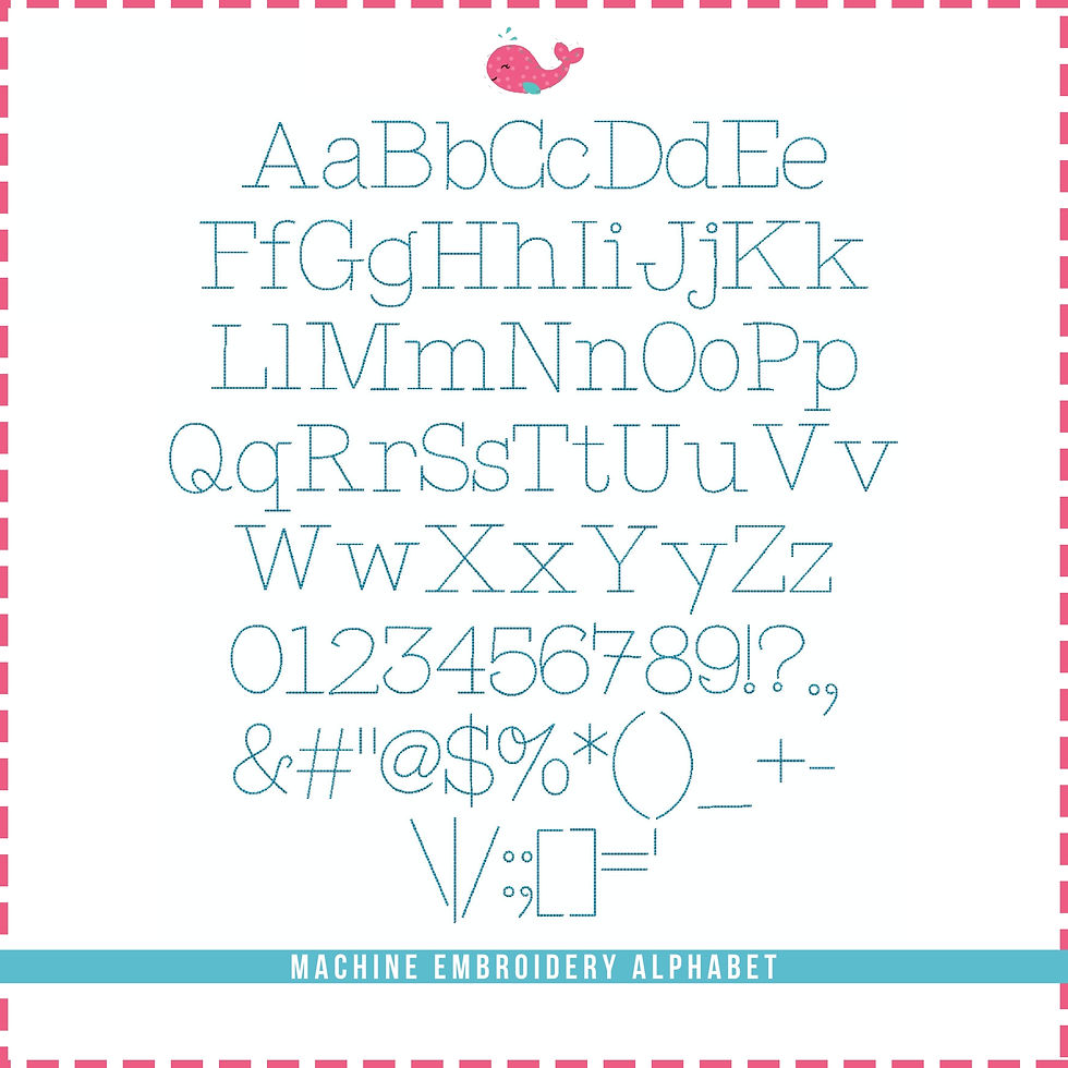 Thumbnail: Typewrite Embroidery Font. BX+10 Formats. Block Machine Embroidery