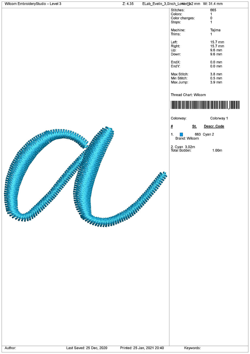 Thumbnail: Evelin Font. BX+10 Formats. Block Machine Embroidery