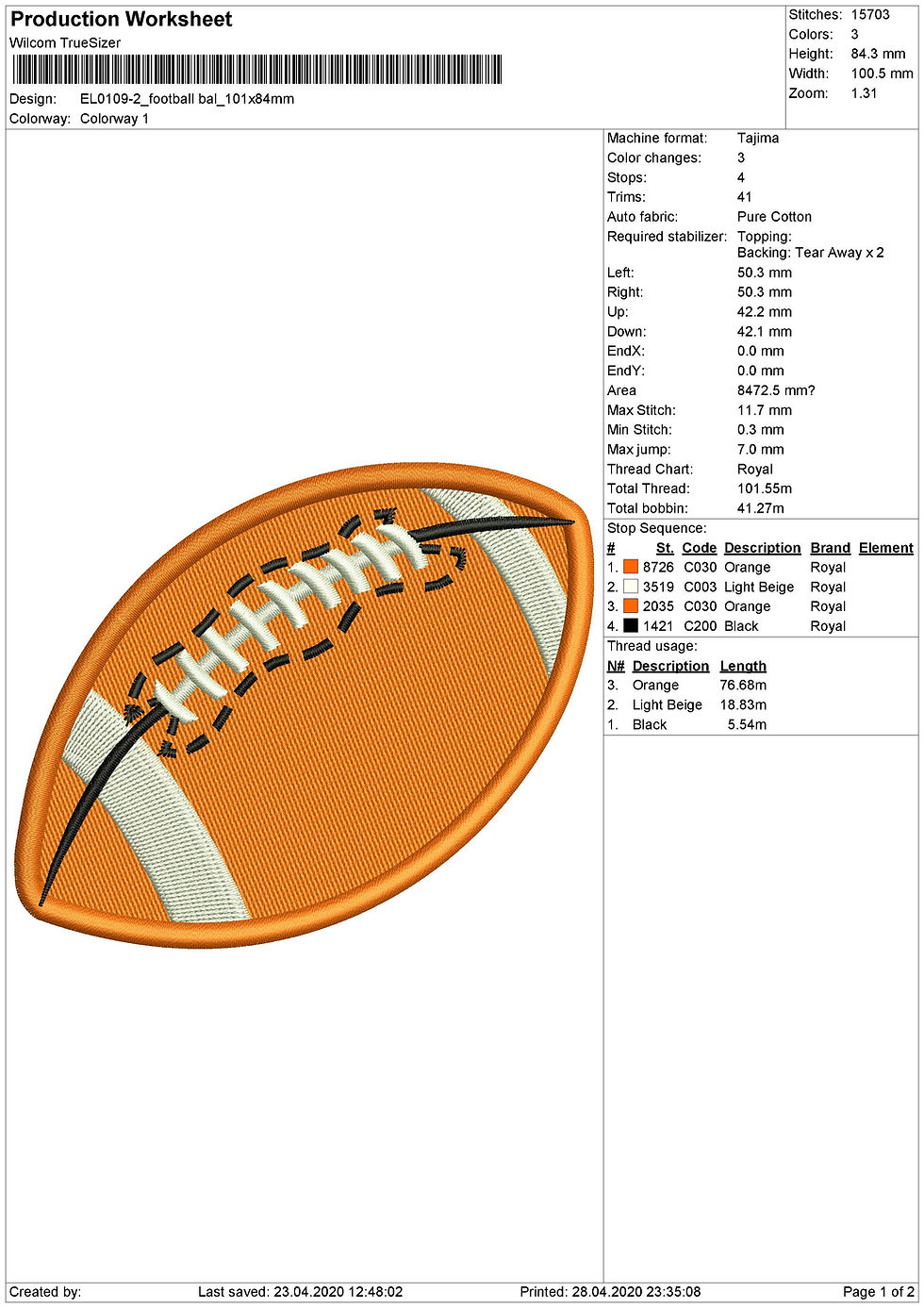 Thumbnail: Football Ball Embroidery Design. Machine Embroidery Design