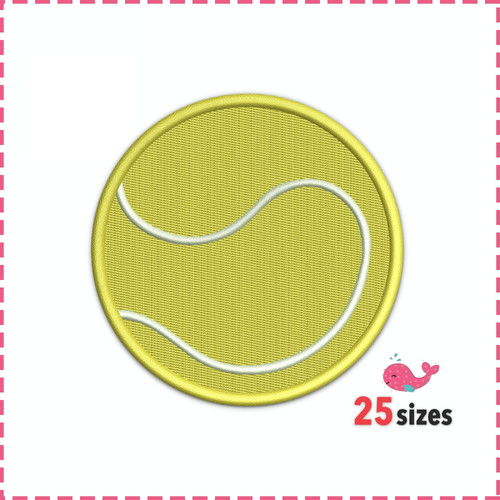 Tennis Ball Embroidery Design. Machine Embroidery Design EmbryLab