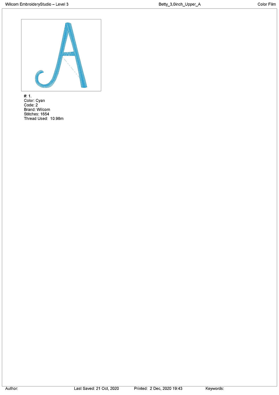 Thumbnail: Betty Embroidery Font. BX+10 Formats. Machine Embroidery