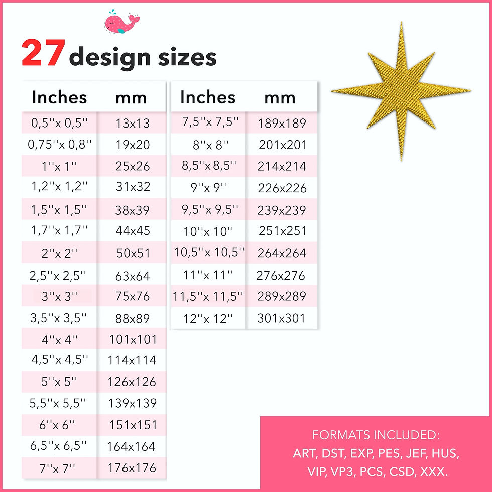 Thumbnail: Stars Design Set. Machine Embroidery Applique Design