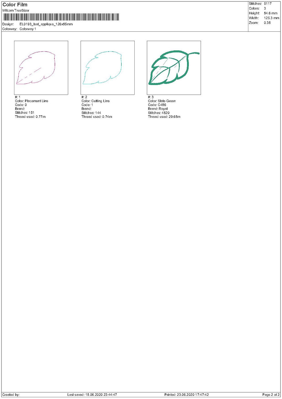 Thumbnail: Leaf Appliqué. Machine Embroidery Applique Design.