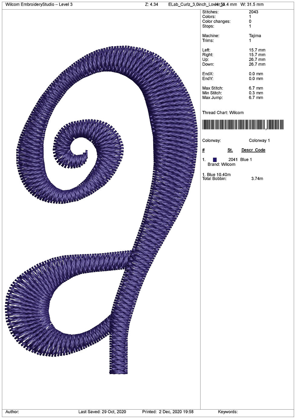 Thumbnail: Curlz Embroidery Font. BX+10 Formats. Machine Embroidery