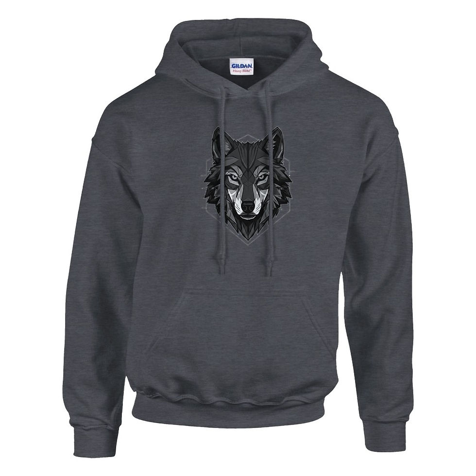 Thumbnail: 'Wolf Printed Pullover Hoodie