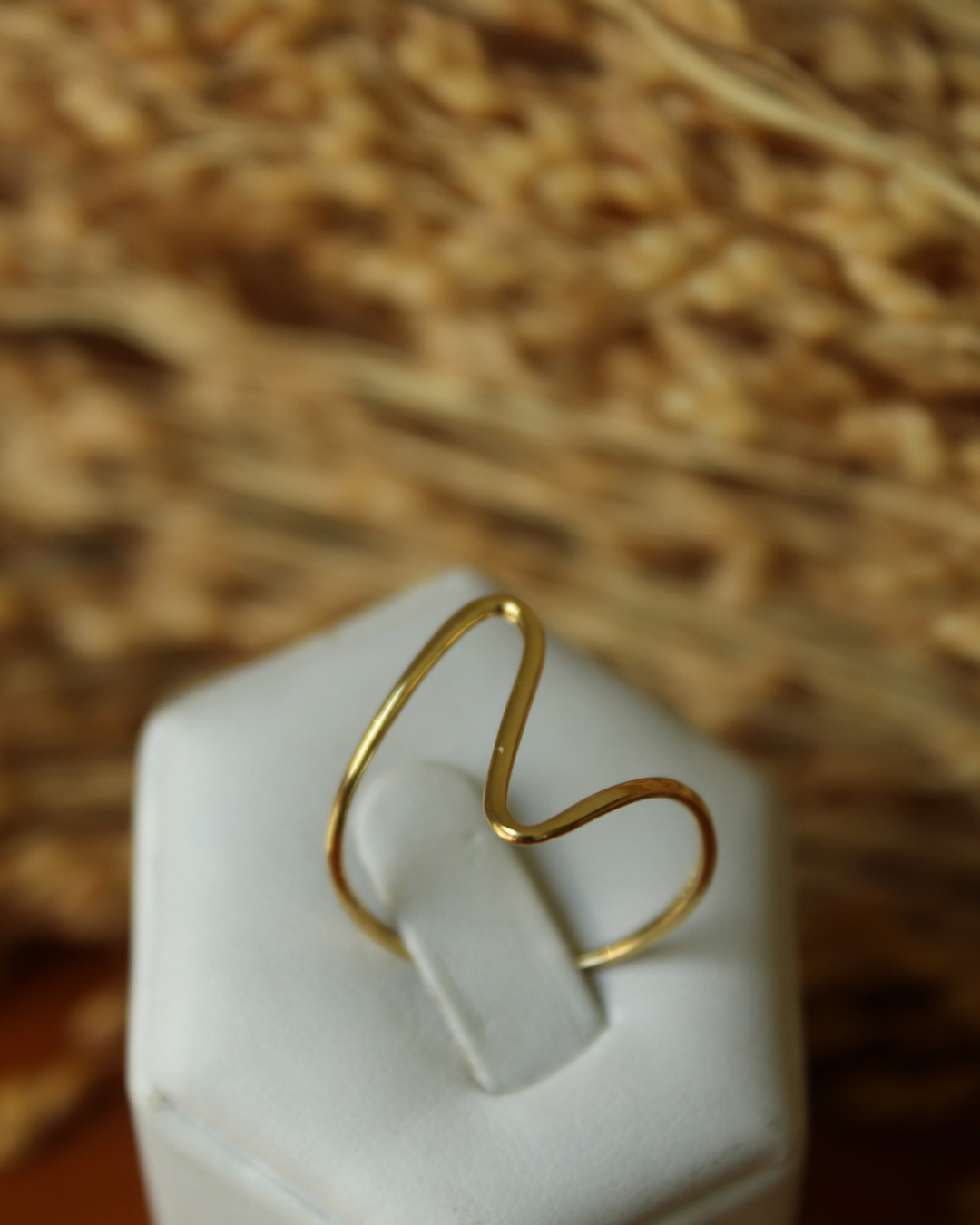 Anel Curvas em Ouro