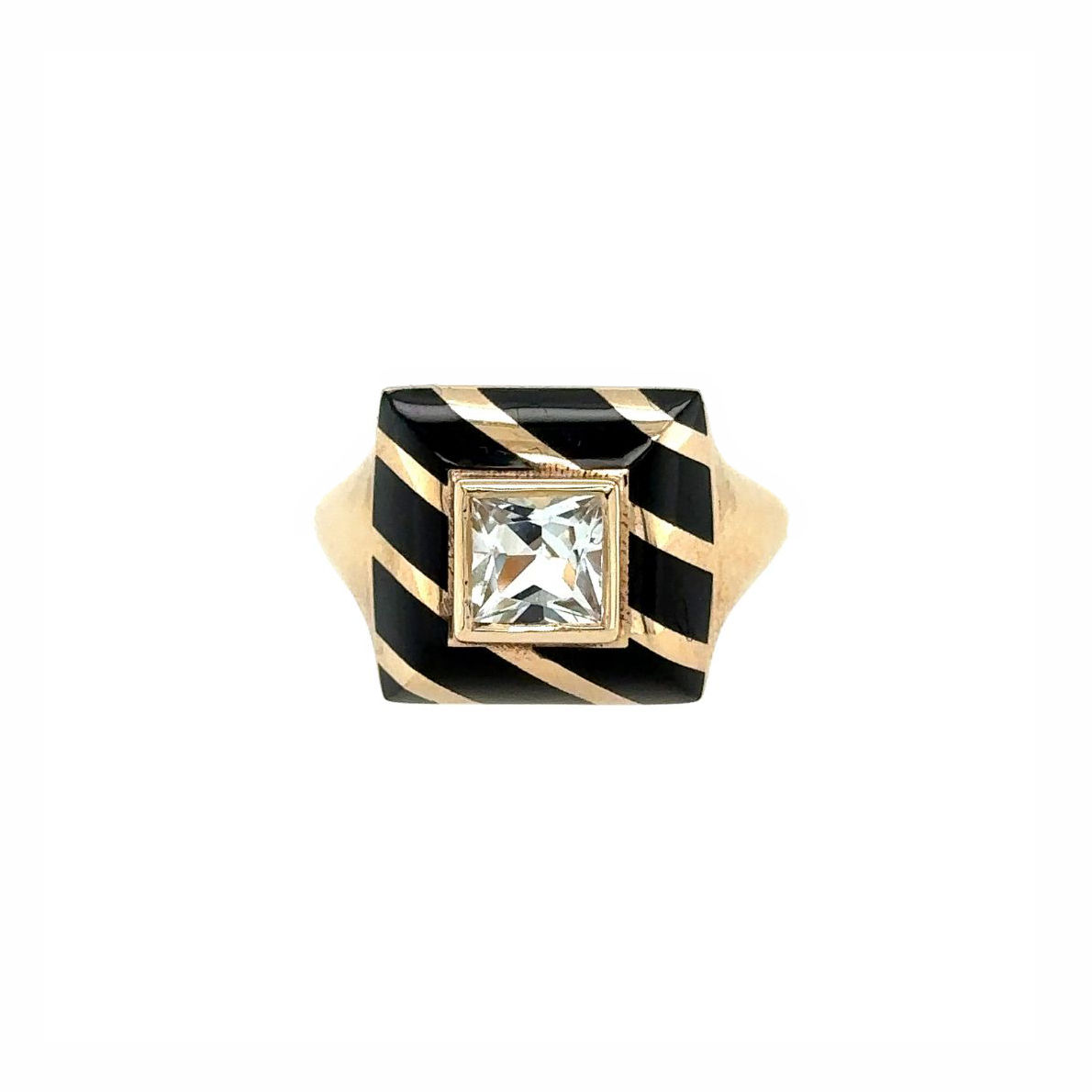 white topaz 'candy lacquer' signet ring