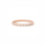rose gold claw set diamond band