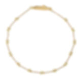 yellow gold beaded Xs bracelet