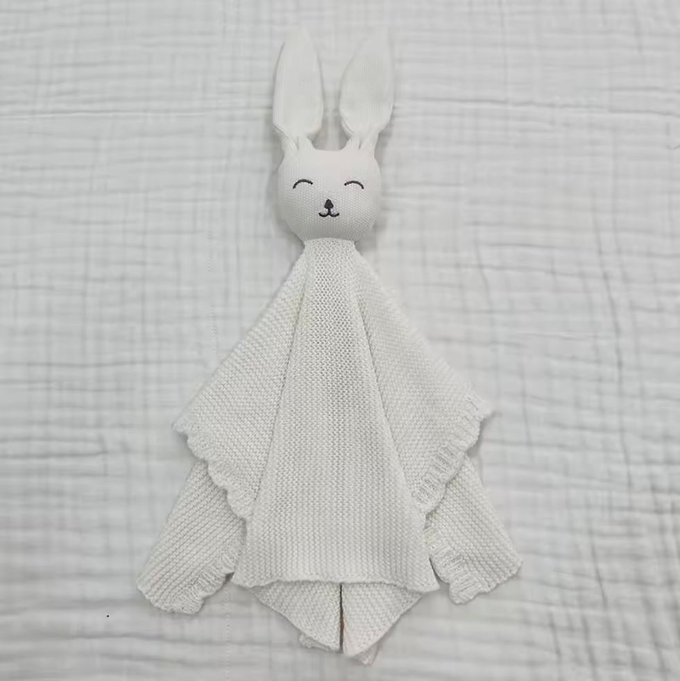 Thumbnail: Knitted Rabbit Comforter 
