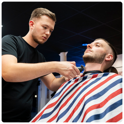 Man, Baard getrimd, Barbershop Future